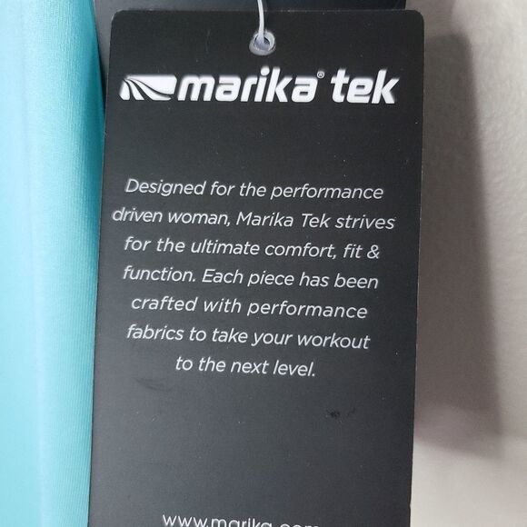 Marika Tek Small NWT Blue Curacao Short Sleeve Athletic Top - Picture 10 of 12